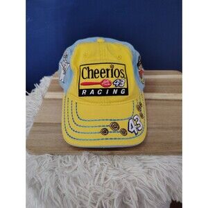 NASCAR Cheerios Racing hat #43 Yellow Blue Trucker